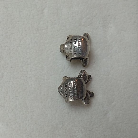 Vintage 925 Sterling Silver Pandora Minnie & Mickey Mouse - Picture 2 of 6